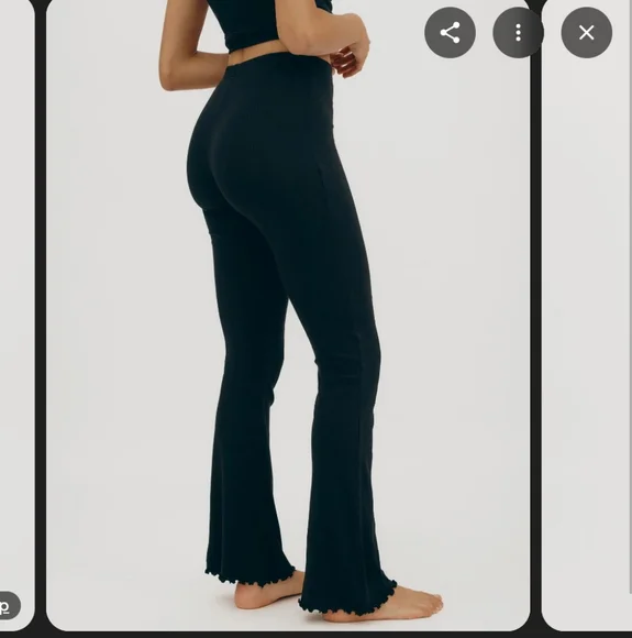 Organic Basics Core Bold Rib Flare Leggings XXS - Picture 2 of 6